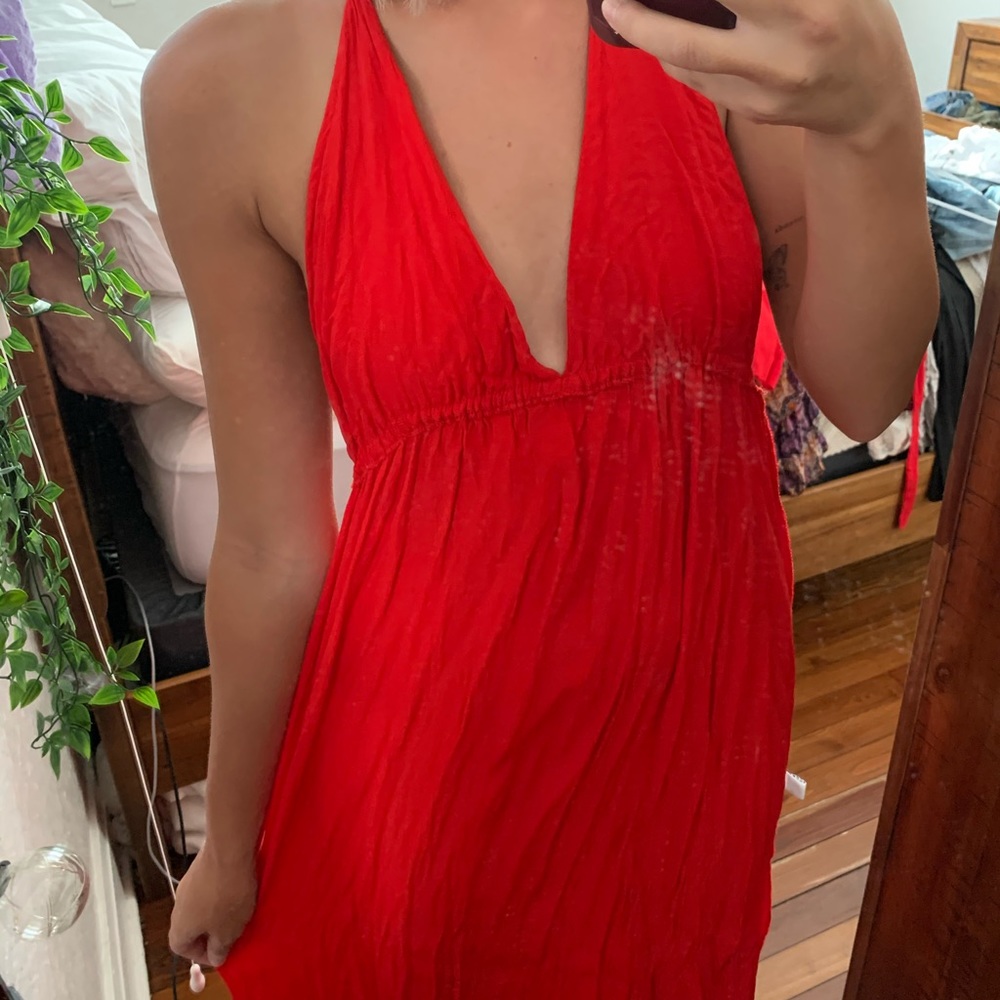Red Indonesian Beach Dress